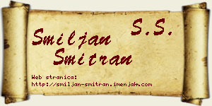 Smiljan Šmitran vizit kartica